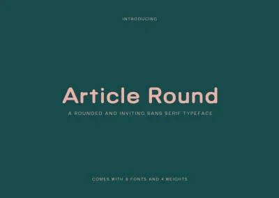 Article Round – A Geometric Typeface
