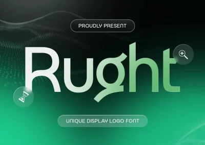 Rught – Unique Display Logo Font