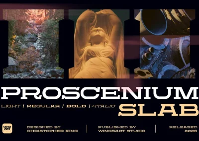 Proscenium Slab – An Ultra-Wide Title Font