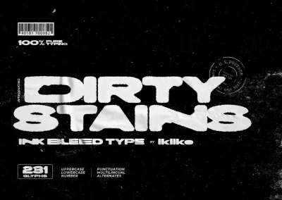 Dirty Stains – Ink Bleed Font