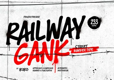 Railway Gank – Street Marker Font