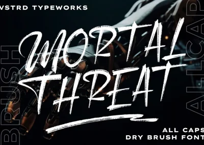 Mortal Threat – Dry Brush Font