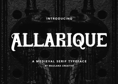 Allarique Medieval Serif Typeface