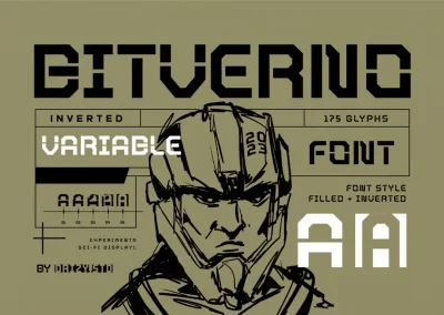 Bitverno – Experimental Sci-fi Font