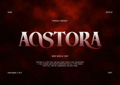 Aostora – Serif Display Font