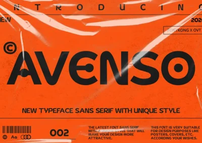 Avenso – New Sans Serif Typeface with Unique Style