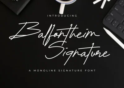 Balfontheim Signature – Monoline Signature Font